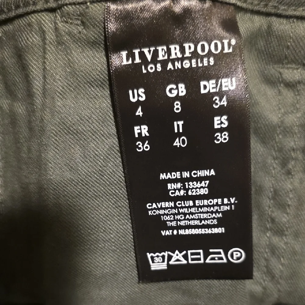 Liverpool Olive Belted Skirt - Picture 9 of 11